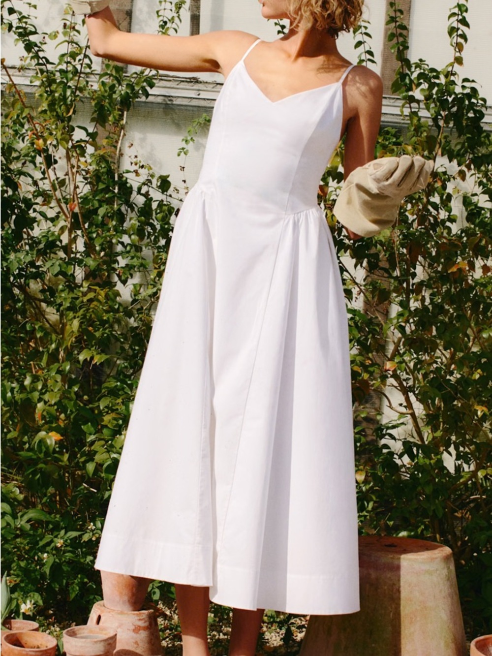 Aritzia Technique Poplin Midi Dress